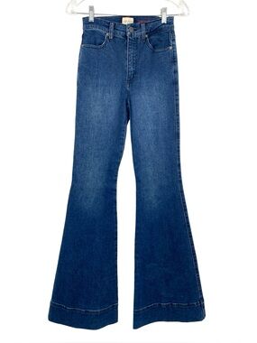 Alice + Olivia Beautiful High Rise Bell Jeans Size 25 in Love Train